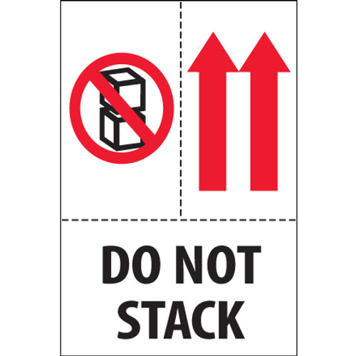 4 x 6" - "Do Not Stack" Labels (Roll of 500)