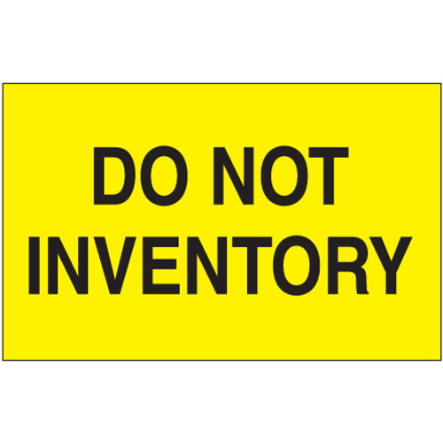 3 x 5" - "Do Not Inventory" (Fluorescent Yellow) Labels (Roll of 500)