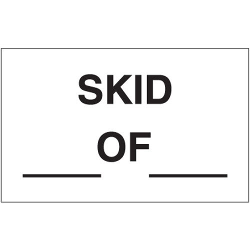 3 x 5" - "Skid___ of ___" Labels (Roll of 500)