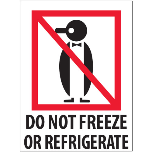 3 x 4" - "Do Not Freeze or Refrigerate" Labels (Roll of 500)