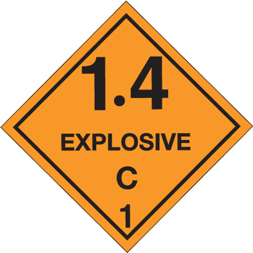 4 x 4" - "Explosive - 1.4C - 1 Labels (Roll of 500)