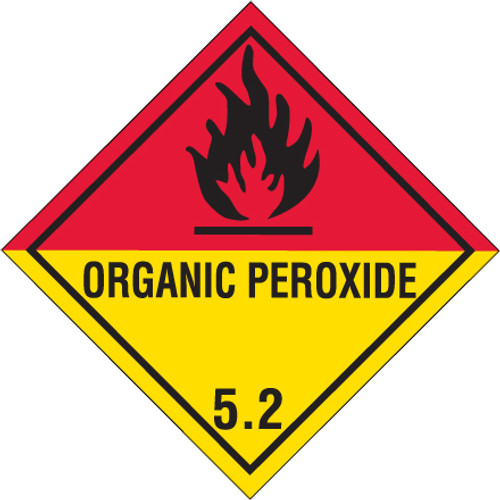 4 x 4" - "Organic Peroxide - 5.2" Labels (Roll of 500)