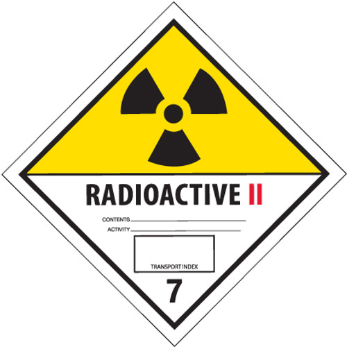 4 x 4" - "Radioactive II" Labels (Roll of 500)