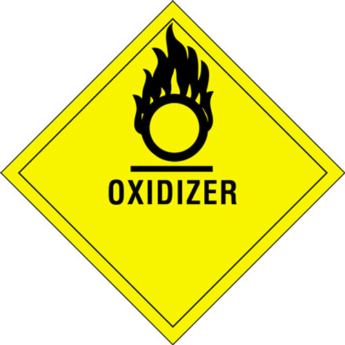 4 x 4" - "Oxidizer" Labels (Roll of 500)