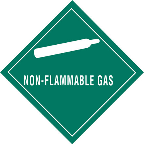 4 x 4" - "Non-Flammable Gas" Labels (Roll of 500)