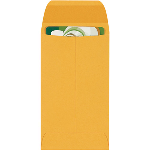 2 1/2 x 4 1/4" Kraft Gummed Envelopes (Case of 5000)