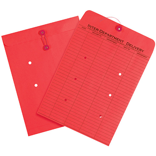 10 x 13" Red Inter-Department Envelopes (Case of 100)
