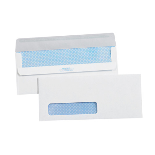 4 1/8 x 9 1/2" - #10 Window Redi-Seal Business Envelopes with Security Tint (Case of 2500)