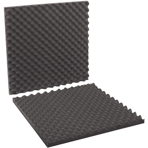 24 x 24 x 2" Charcoal Convoluted Foam Sets (Case of 6)