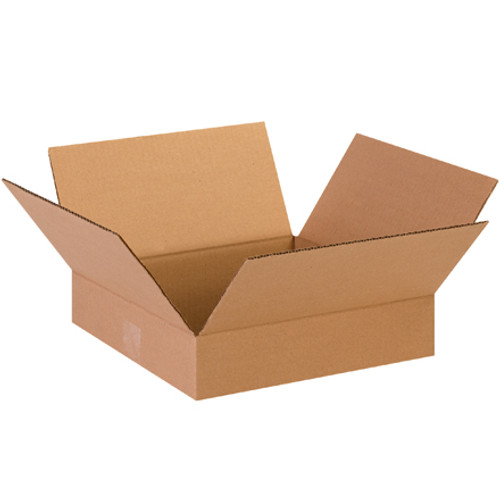 13 x 13 x 3" Flat Corrugated Boxes (Bundle of 25)