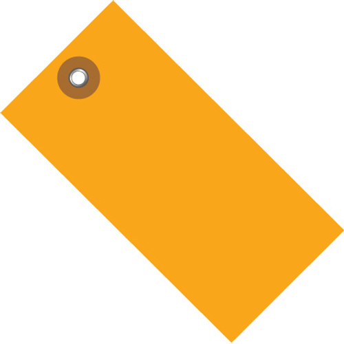 5 1/4" x 2 5/8" Orange Tyvek Shipping Tag (Case of 100)