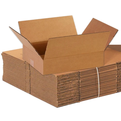 14"L x 11"W x 3"H Flat Corrugated Box (25-Pack)