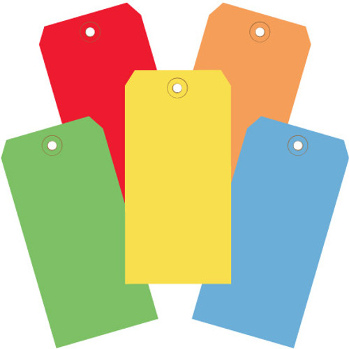6 1/4 x 3 1/8" Assorted Color 13 Pt. Shipping Tags (Case of 1000)