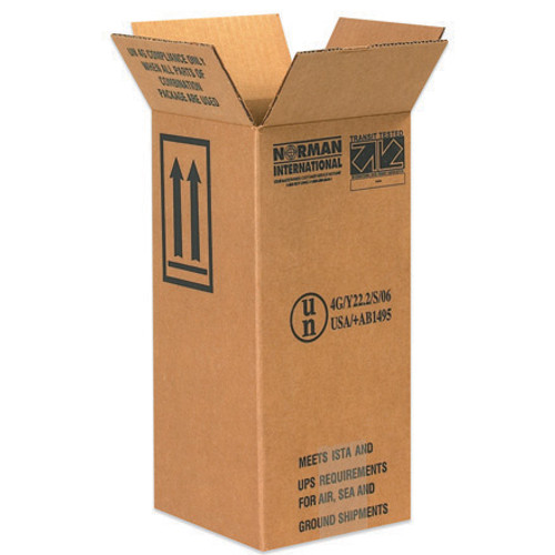 6 x 6 x 12 3/4" 1 - 1 Gallon Plastic Jug Haz Mat Boxes (Bundle of 20)