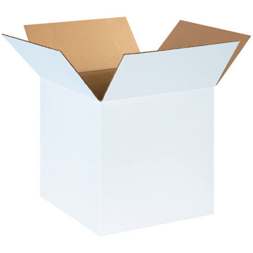 14 x 14 x 14" White Corrugated Boxes (Bundle of 25)