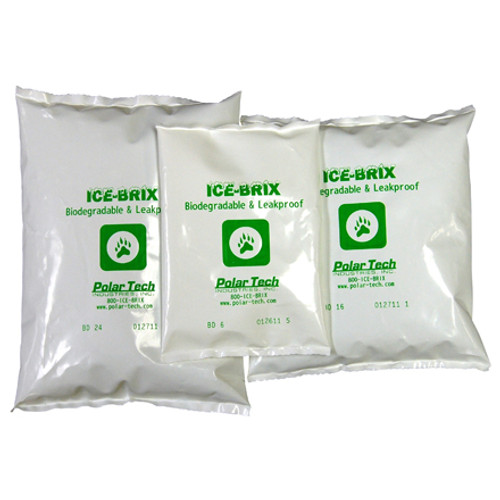 6 1/4 x 6 x 1" - 16 oz. Ice-Brix Biodegradable Packs (Case of 36)