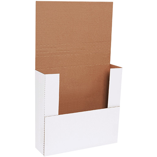 12 x 11 1/2 x 3" White Easy-Fold Mailers (Bundle of 50)