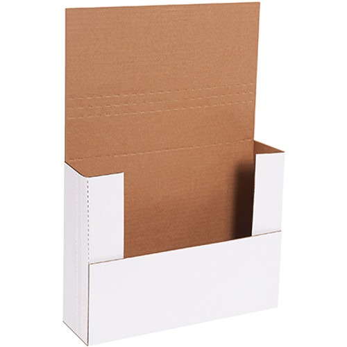 12 x 9 x 3" White Easy-Fold Mailers (Bundle of 50)