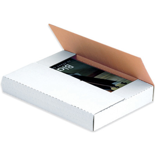 18 x 12 x 2" White Easy-Fold Mailers (Bundle of 50)