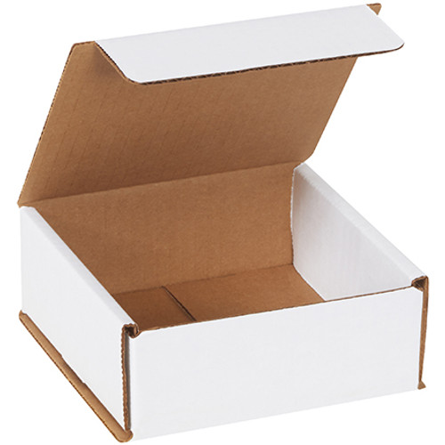 5 x 5 x 2" White Corrugated Mailers (Bundle of 50)