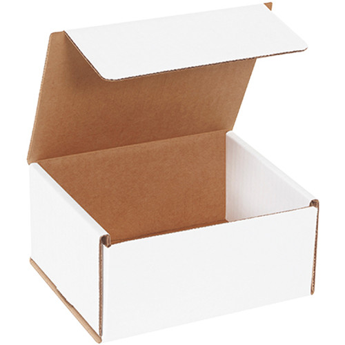 6 x 5 x 3" White Corrugated Mailers (Bundle of 50)