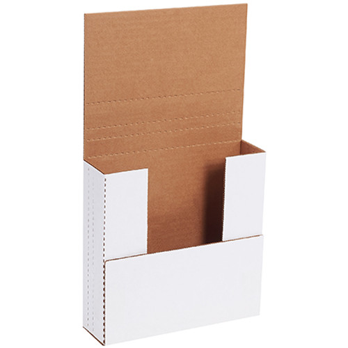 7 1/2 x 7 1/2 x 2" White Easy-Fold Mailers (Bundle of 50)