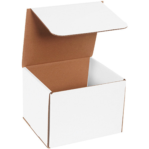 8 x 7 x 6" White Corrugated Mailers (Bundle of 50)