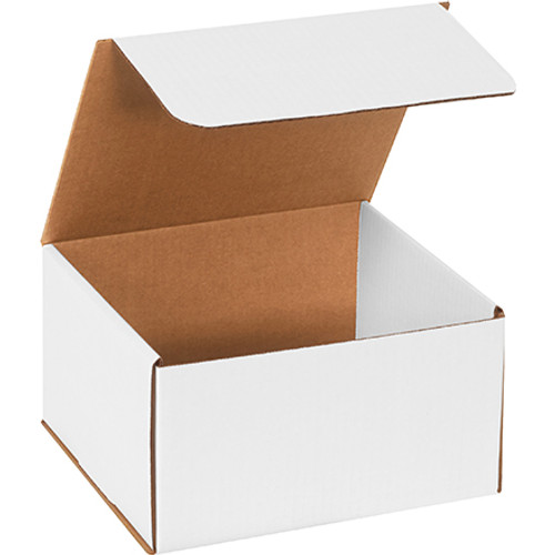 9 x 8 x 5" White Corrugated Mailers (Bundle of 50)