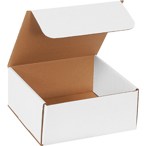 9 x 9 x 4" White Corrugated Mailers (Bundle of 50)