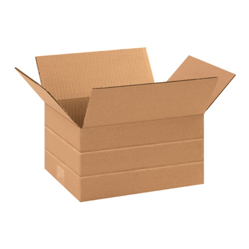 10" L x 8" W x 6" H Multi-Depth Corrugated Box, 25-Pack