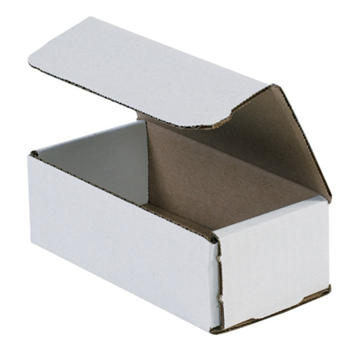 6 x 3 5/8 x 2" White Corrugated Mailers (Bundle of 50)