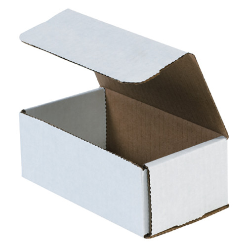 6 1/2 x 3 5/8 x 2 1/2" White Corrugated Mailers (Bundle of 50)