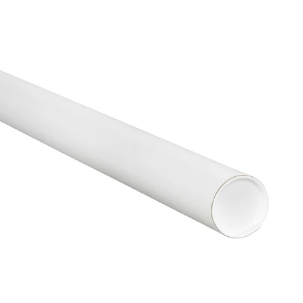 1 1/2 x 16" White Tubes with Caps (Case of 50)