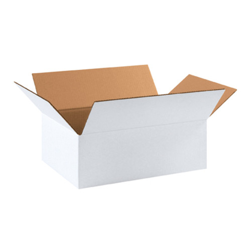 17 1/4 x 11 1/4 x 6" White Corrugated Boxes (Bundle of 25)