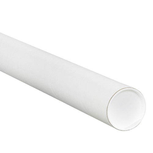 2 1/2 x 26" White Tubes with Caps (Case of 34)