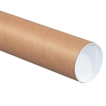 3 x 12" Kraft Tubes with Caps (Case of 24)