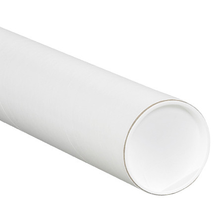 4 x 18" White Tubes with Caps (Case of 15)