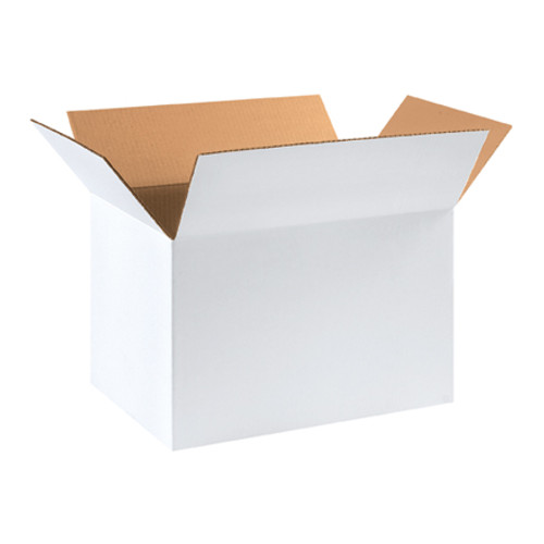 18 x 12 x 12" White Corrugated Boxes (Bundle of 25)