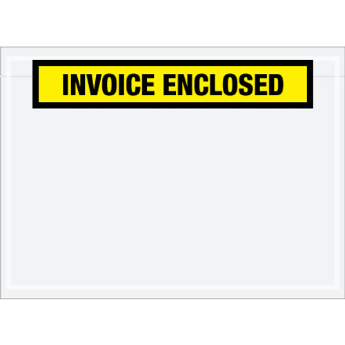 7 1/2 x 5 1/2" Yellow "Invoice Enclosed" Envelopes (Case of 1000)