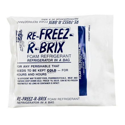 4 1/2 x 4 x 3/4" Re-Freez-R-Brix Cold Bricks (Case of 42)