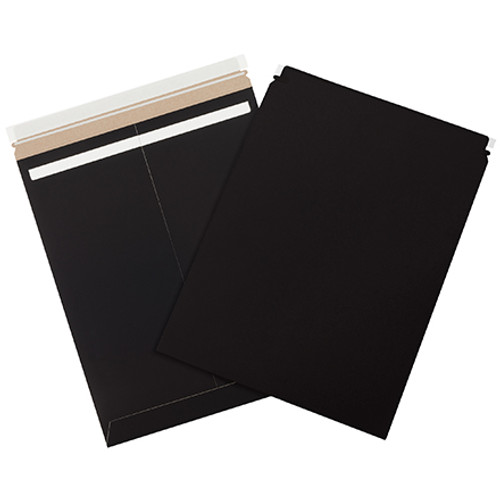 17 x 21" Black Self-Seal Stayflats Plus Mailers (Case of 100)