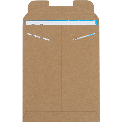 9 x 11 1/2" Kraft Stayflats Mailers (Case of 100)