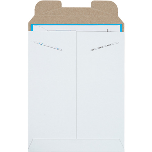 9 x 11 1/2" White Stayflats Mailers (Case of 100)