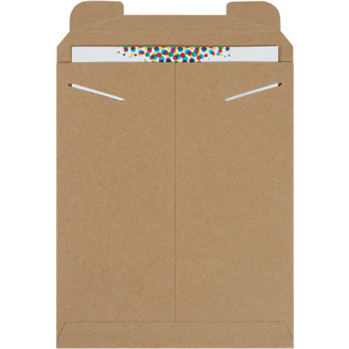 11 x 13 1/2" Kraft Stayflats Mailers (Case of 100)