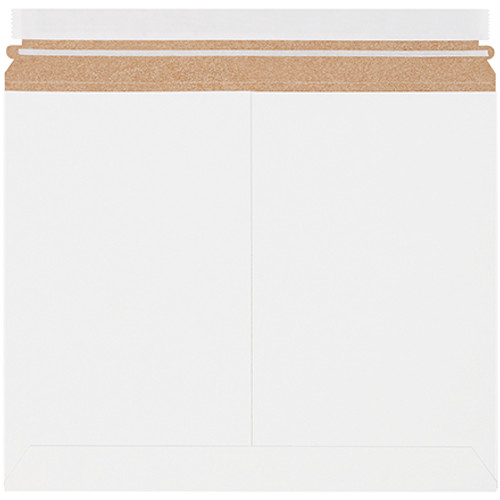13 1/2 x 11" White Stayflats Lite Mailers (Case of 200)
