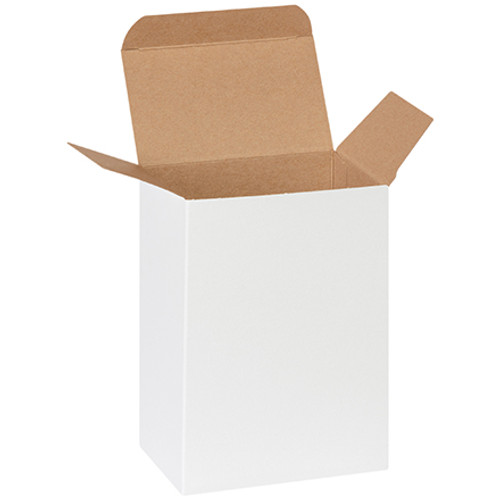 4 x 2 1/2 x 6" White Reverse Tuck Folding Cartons (Case of 250)