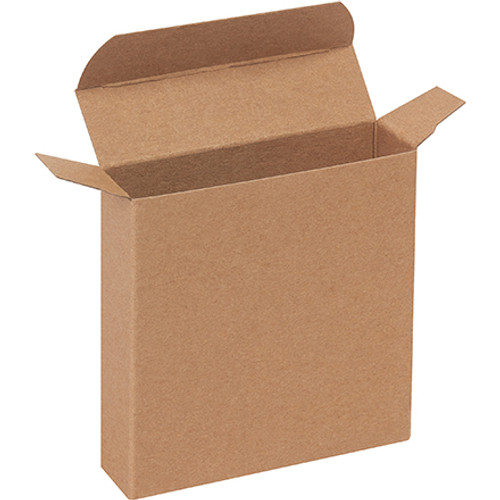 4 x 1 1/16 x 4" Kraft Reverse Tuck Folding Cartons (Case of 500)