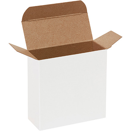 4 x 1 5/8 x 4" White Reverse Tuck Folding Cartons (Case of 500)