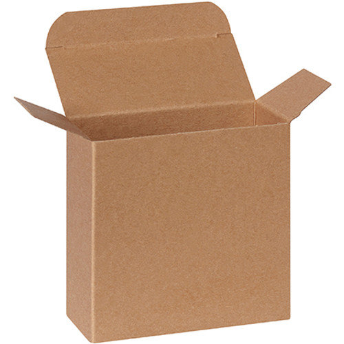 4 1/2 x 1 7/8 x 4 1/2" Kraft Reverse Tuck Folding Cartons (Case of 250)