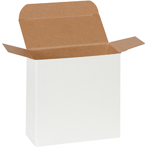 4 1/2 x 1 7/8 x 4 1/2" White Reverse Tuck Folding Cartons (Case of 250)